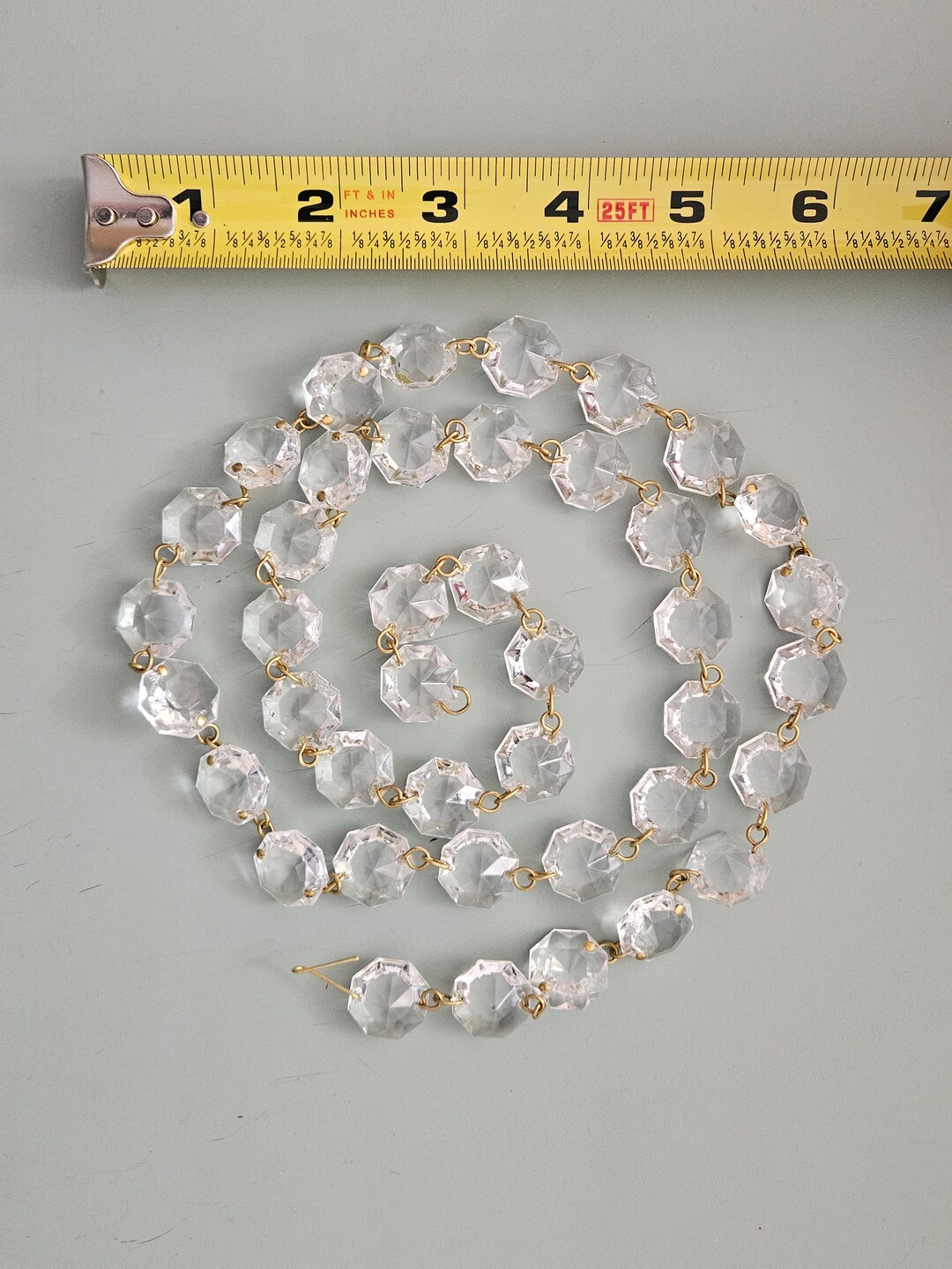 37 Glass Crystal Chain, Replacement Crystal Lamp Parts, Chandelier