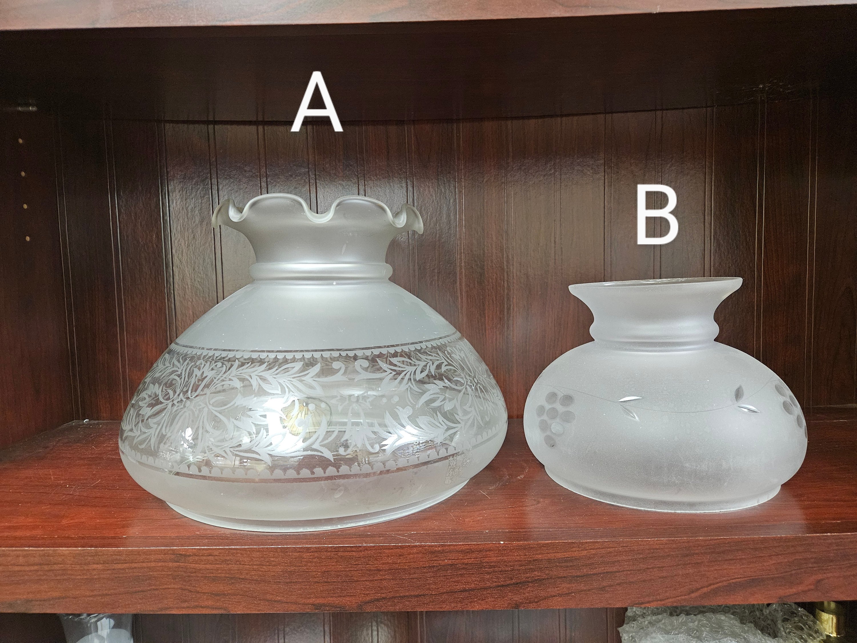 Vintage Frosted Glass Hurricane, Etched Glass Dome, Frosted Replacement  Glass Shade, Home Decor, Gone-with-the-wind Glass Shade - Etsy, image size:3000x2250