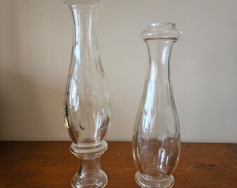Vintage Glass Crystal Chandelier Columns, Lamp Parts, Home Decor, Lamp Repair