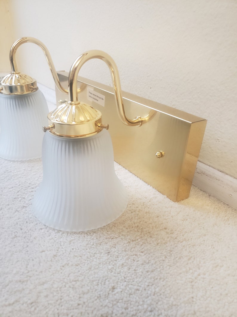 Frosted Ribbed Glass Shade for Bathroom Lights. Replacement Etsy