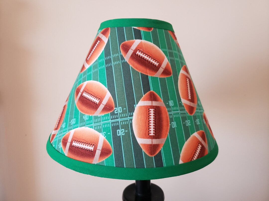 Football Lampshade, Football Decor, Handmade Lampshades, Custom