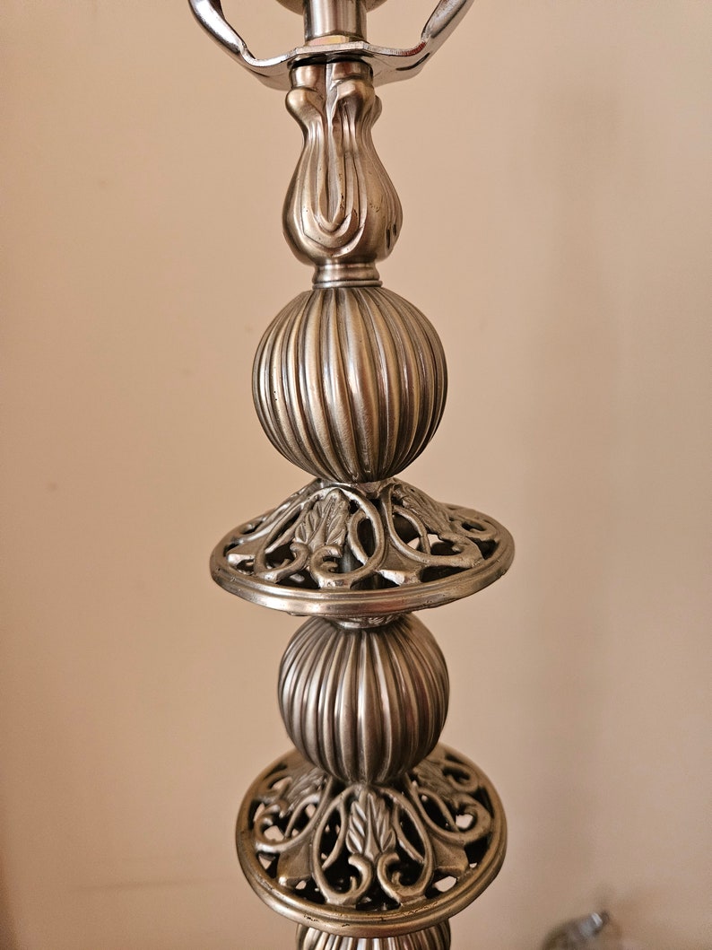 Antique Silver Candlestick Lamps Pair of Vintage Candlestick Etsy