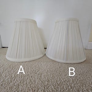 Vintage mushroom pleated clip on lampshade, white pleated lampshade, replacement lampshade, small clip on shade, home decor