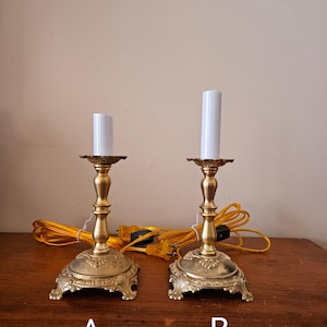 Solid brass mini lamp, cast brass mini lamp, old style lamps, small lamp, accent lamp, antique brass mini lamp, Victorian lamps