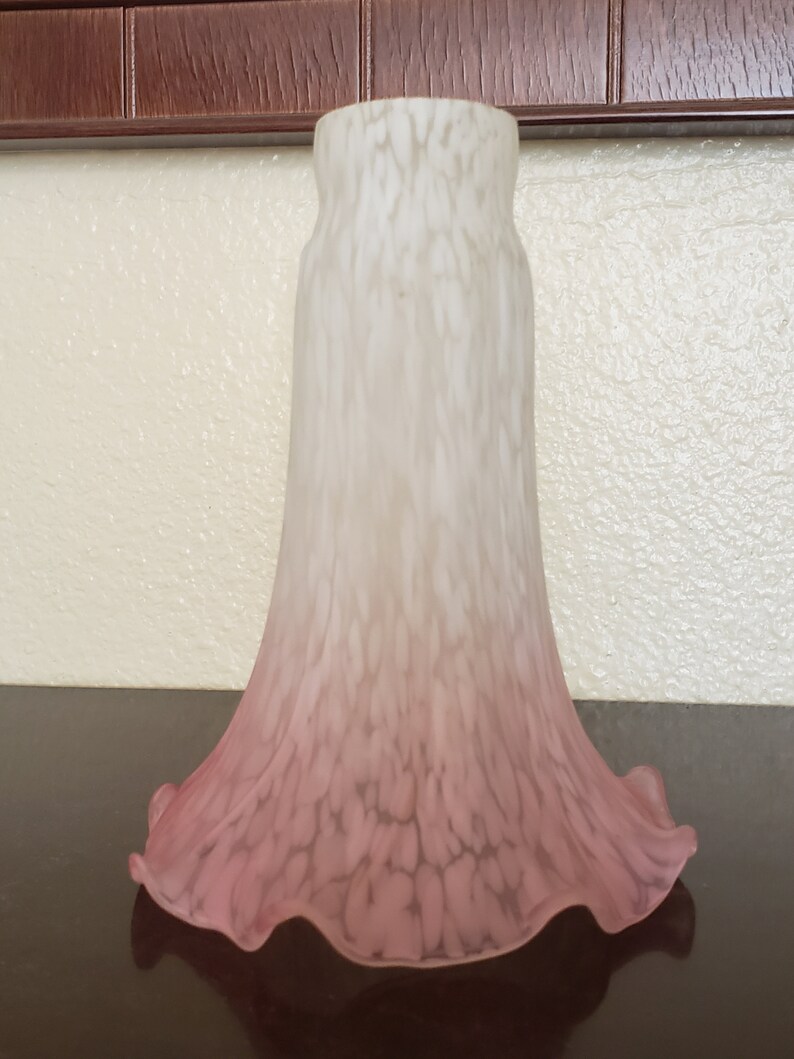 Large Lily Replacement Shade Wh/pink Etsy