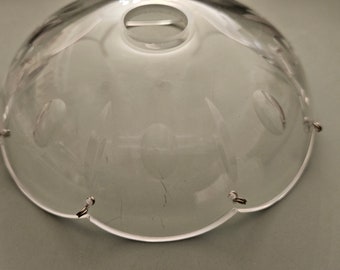 Vintage Hand Cut Crystal Bobeches - Lamp Parts Replacement (Pair, 5 inch )