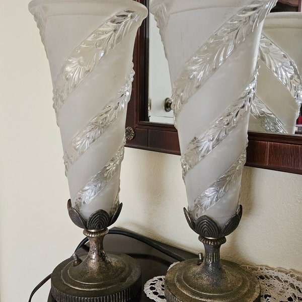 Antique Torchiere Table Lamp Etsy