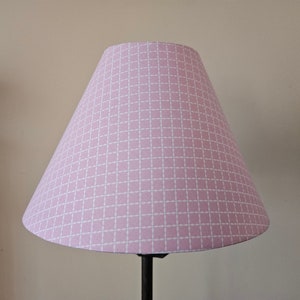 Pink checkered clip on lampshade, pink white lampshade, handmade lampshade, home decor, country lampshade, checkered lampshade, small shade