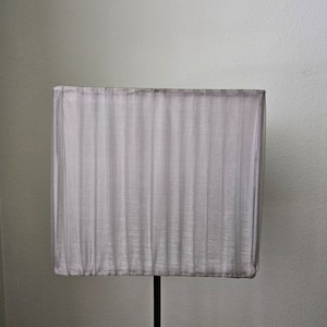 Vintage silver shimmer lampshade, pleated lampshade, replacement lampshade, vintage lamps parts, square lampshade, fancy lampshade