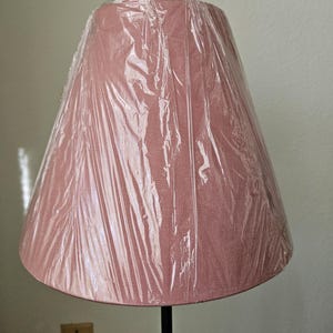 Pink vintage lampshade, replacement lampshade, gold lined lampshade, clip on lampshade, vintage lamp supply, mauve lampshade