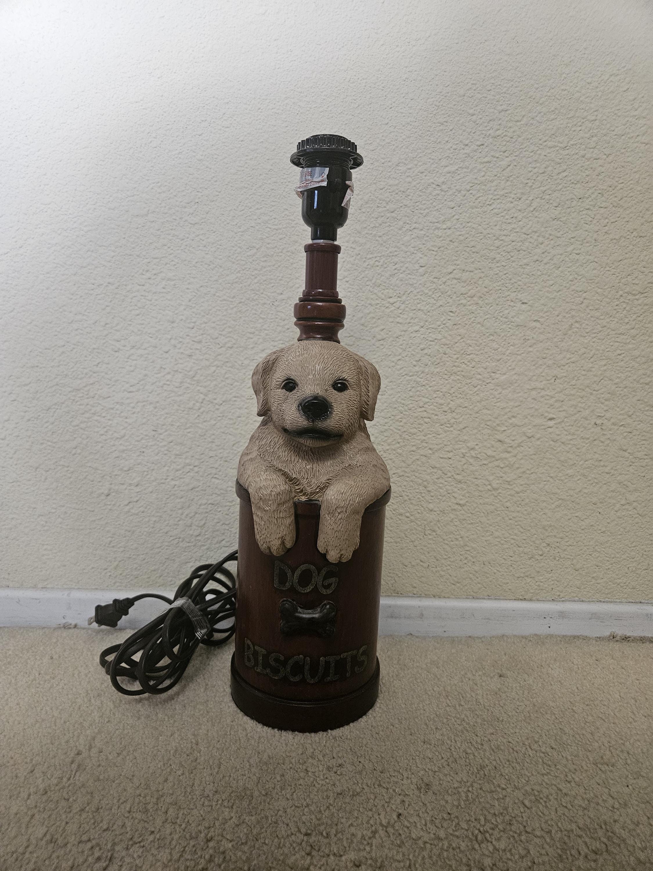 Vintage Dog Lamp - Etsy