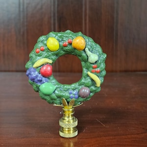 Christmas wreath finial, Xmas finial, decorative finial, Christmas gifts, home decor, holiday decor, gifts