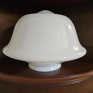 School house glass, huge vintage milk glass shade, vintage replacement school house glass, large milk glass shade, ceiling fxiture glass
