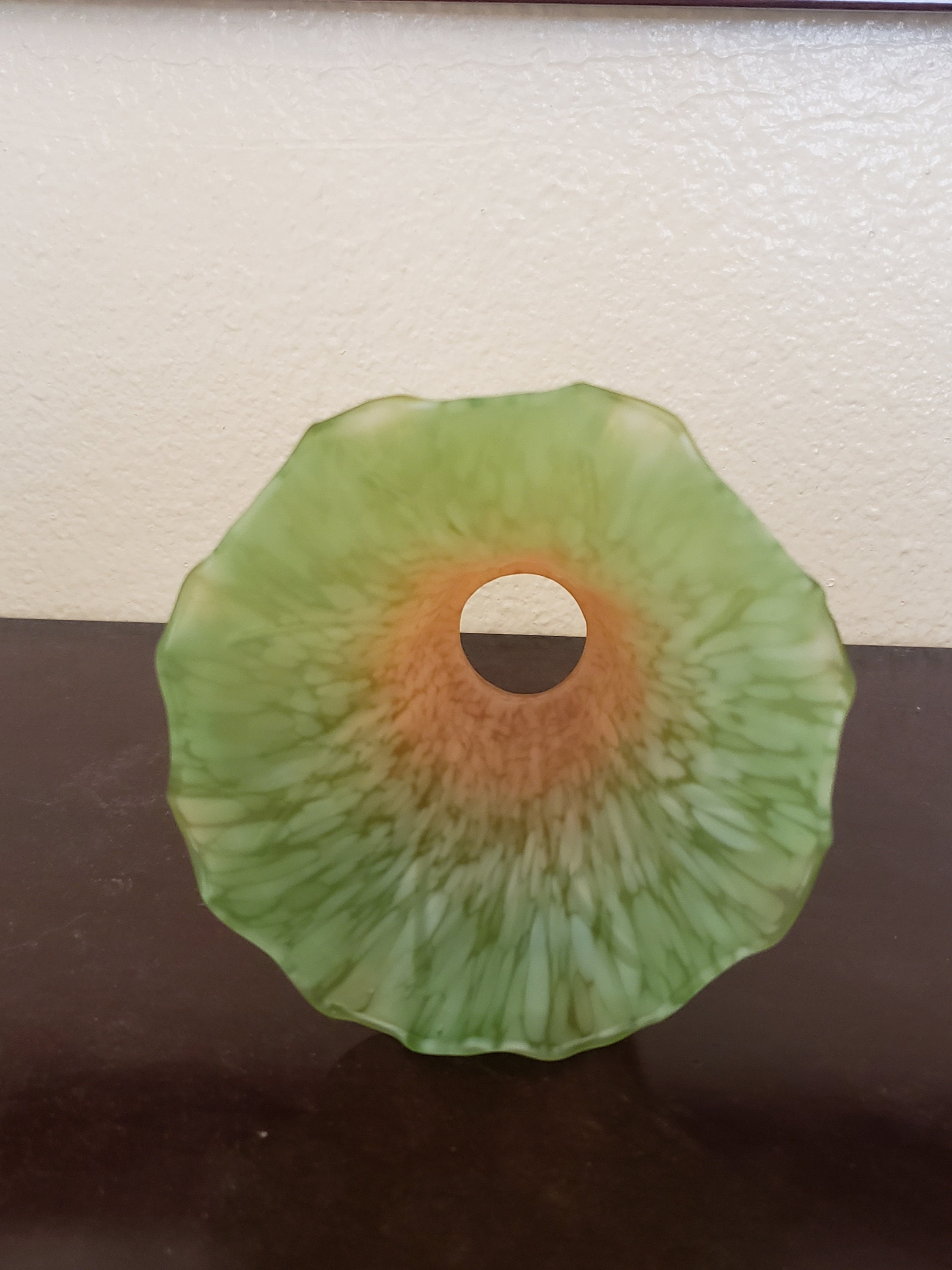 Large Lily Replacement Glass Green/amber Etsy