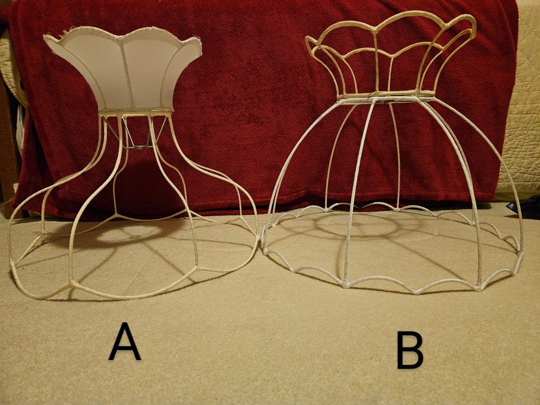 Vintage Victorian Lampshade Frames, Fancy Victorian Frames for