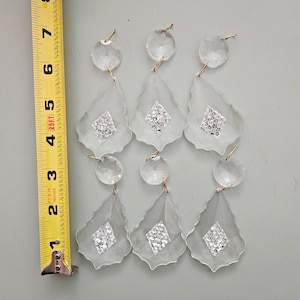 Acrylic "crystal" drops, vintage lamp parts, lamp crystals, replacement crystals, lamp repair, home decor, fancy crystal