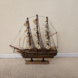 Vintage sailboat, collectables, figurines, nautical decor, home decor