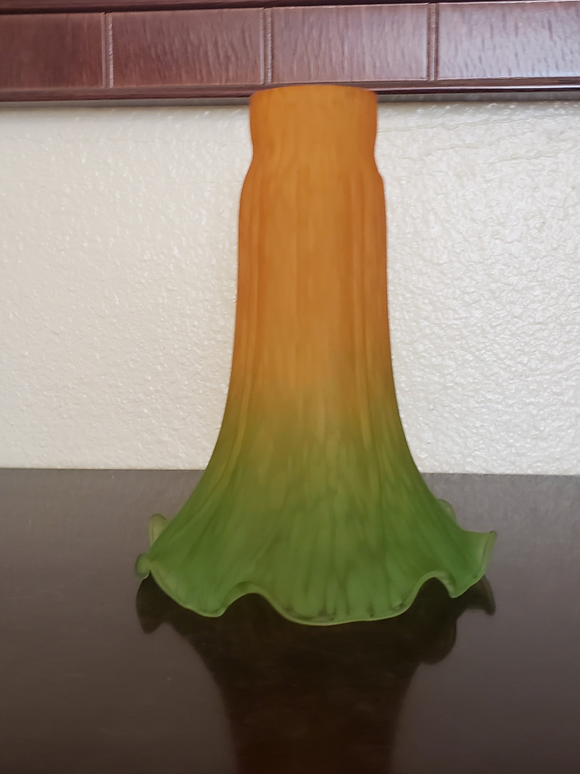 Large Lily Replacement Glass Green/amber Etsy