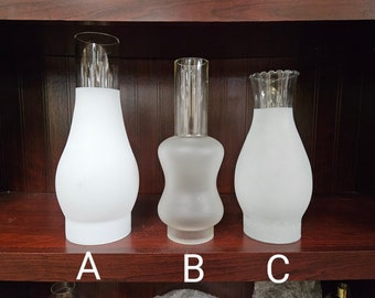 Vintage Glass Lamp Chimney, Replacement Shade, Home Decor