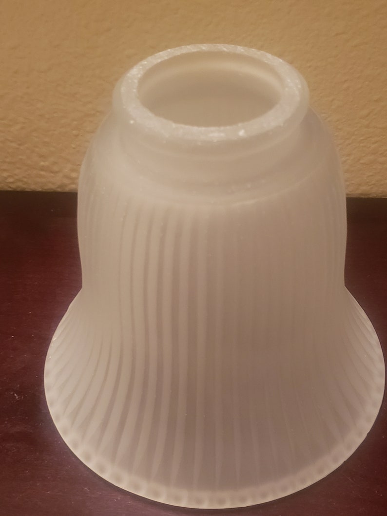 Frosted Ribbed Glass Shade for Bathroom Lights. Replacement Etsy