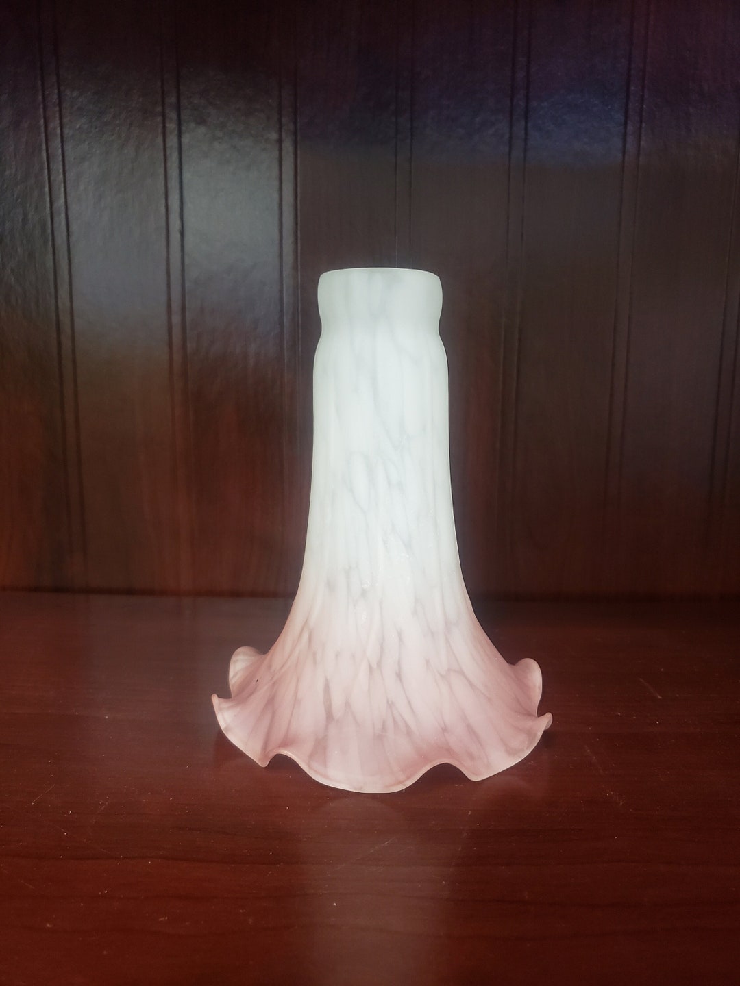 Large Lily Replacement Shade Wh/pink Etsy