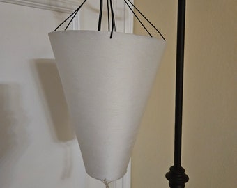 Replacement shade for funnel floor lamp, replacement hanging floor lamp shade, funky floor lamp shade, hanging drum shade, handmade shade