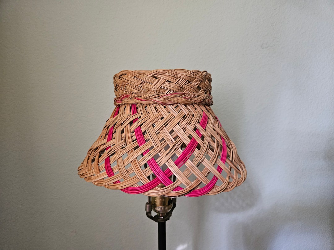 Basket Lampshade, Wicker Lampshade, Cute Lampshade, Rattan Lampshade