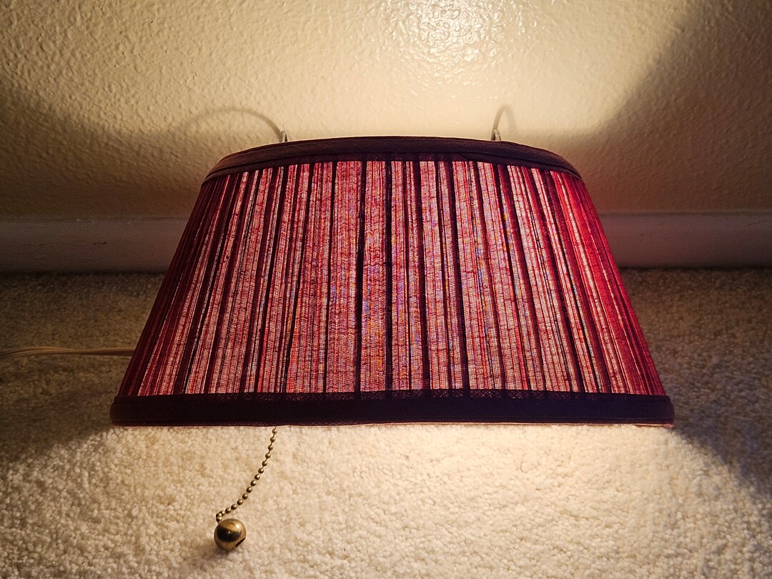 Vintage Bed Lamp Burgundy Bed Lamp Clip on Bed Lamp Vintage Etsy