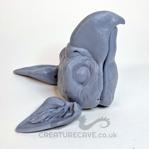 Griffin Head / Gryphon Eagle Artdoll Premade Parts / OOAK / Dollmaking / Fantasy Doll / Puppets / Creature / DIY Doll Parts