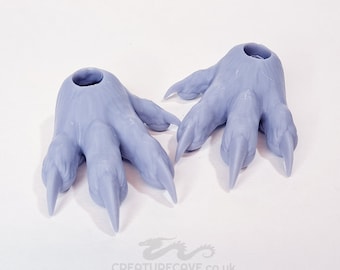 4 Toed Dragon Paws / Creature Paws / Artdoll Premade Parts / OOAK / Dollmaking / Fantasy Doll / Puppets / Creature / DIY Doll Parts