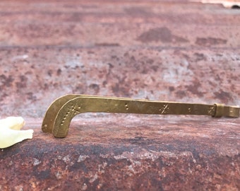 Handmade Vintage Brass Tongs: Authentic Rare Yemeni Craftsmanship