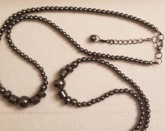 Genuine Hematite Choker Necklace with 1" extender. Comes in size 14" 15" or 16" Customizable.