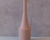Pink metal vase amphora