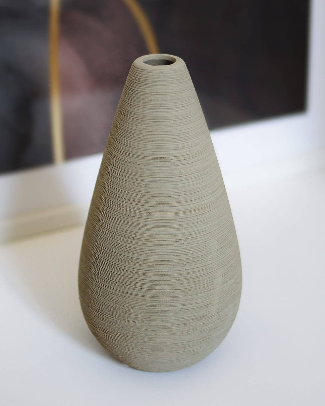 Matte Beige Sandstone Vase Handmade Etsy New Zealand