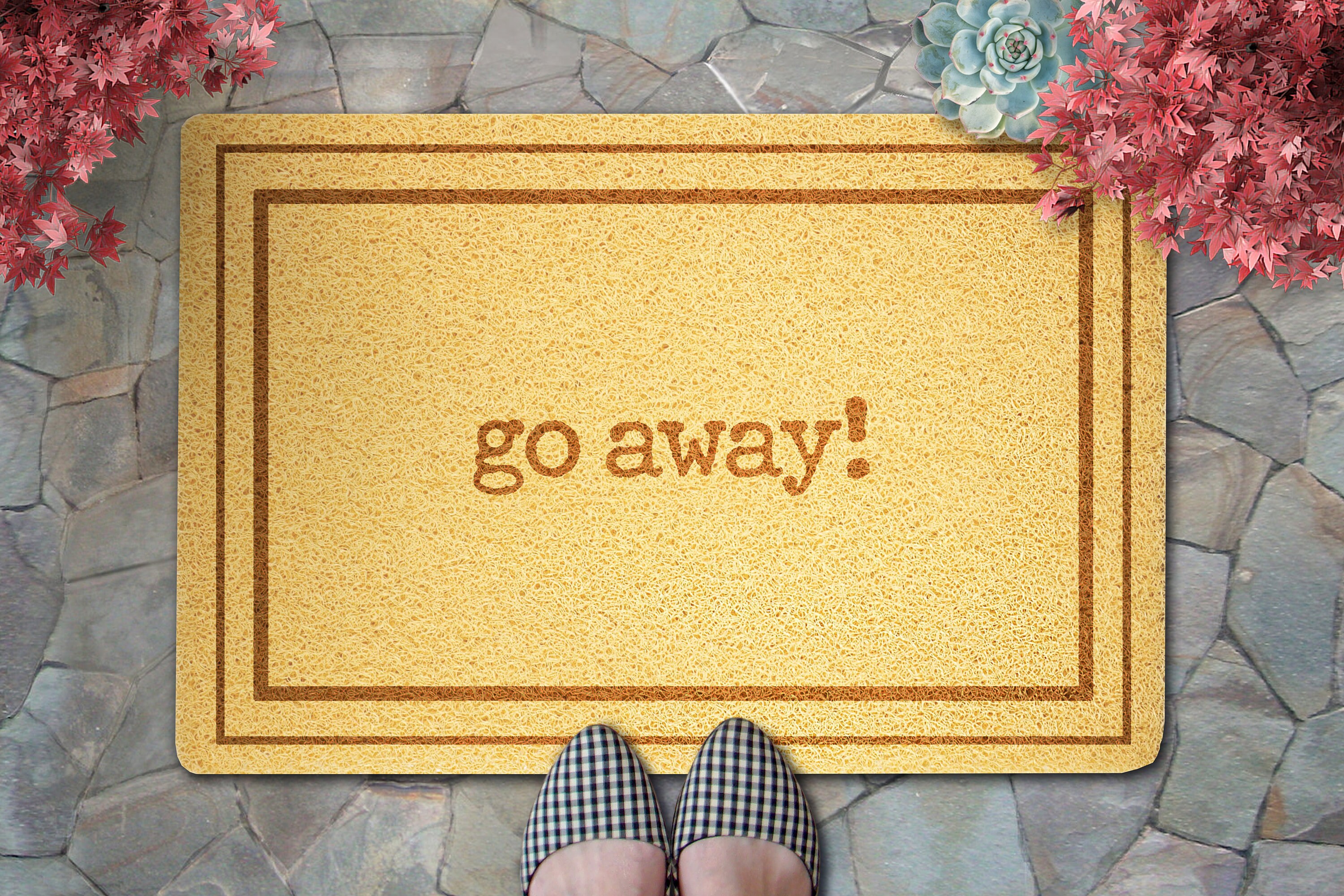 Go Away Door Mat Introvert Doormat Original Design Etsy