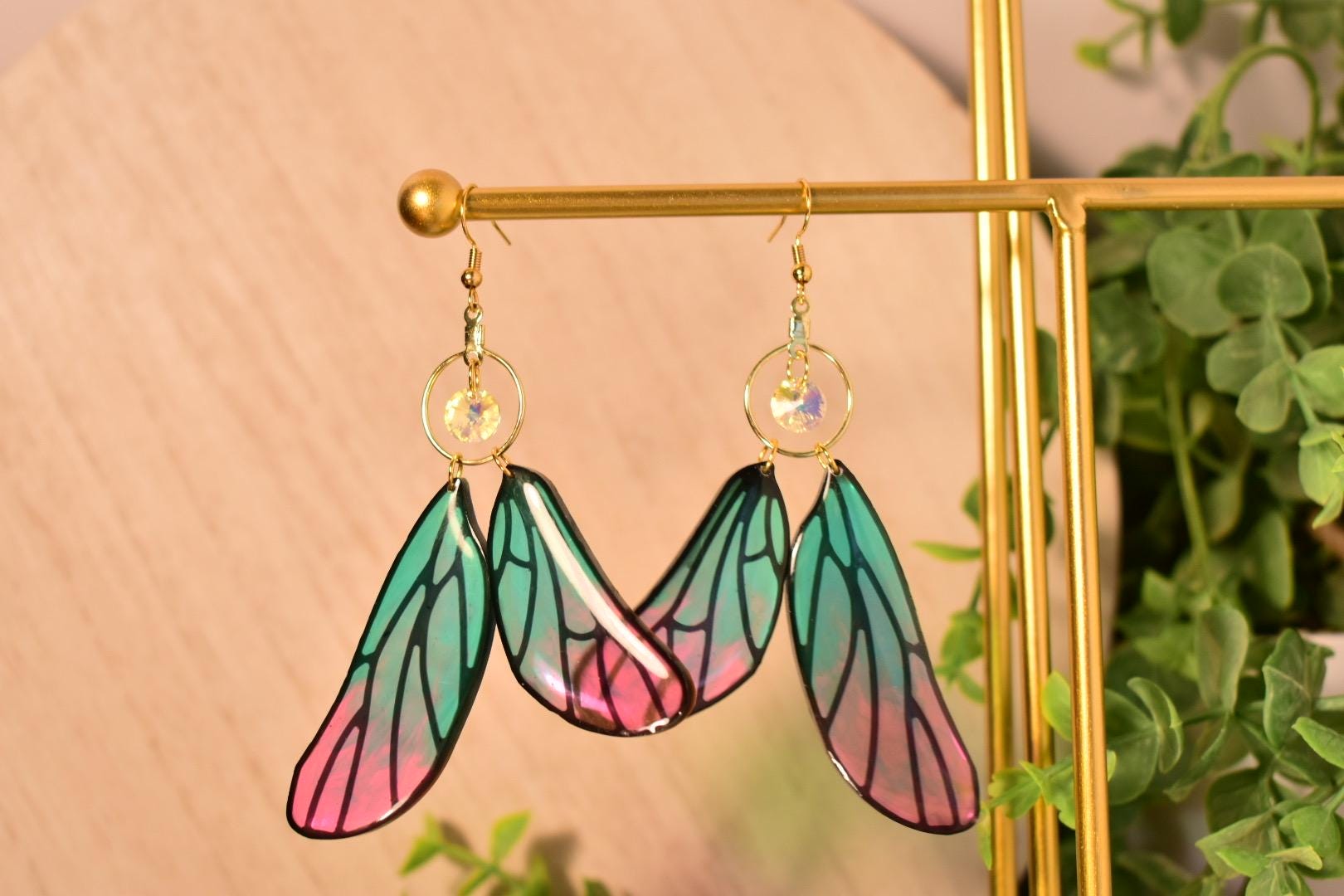 蝶/昆虫のイヤリング - Etsy 日本