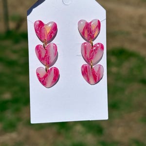 Heart dangle earrings