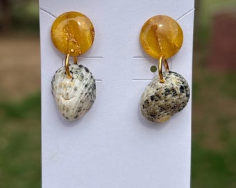Beach inspired seashell earrings