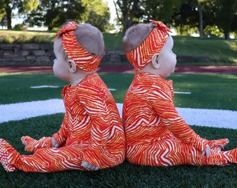 Kansas City Chiefs Baby Footies | Premium High Quality Bamboo | KC Baby Clothes