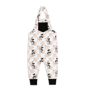 Baby Toddler Bamboo Overalls | Steamboat Willie | Mickey Minnie Disney