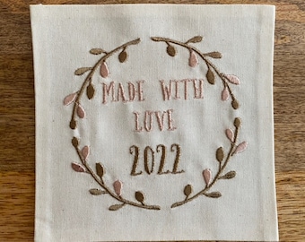 Made with Love Quilt label
