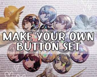 Make Your Own Holographic Pinback Button Set - Patron Librarians (Library of Ruina)