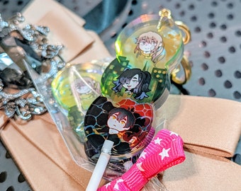 Holographic Lollipop Acrylic Keychain - True Realm