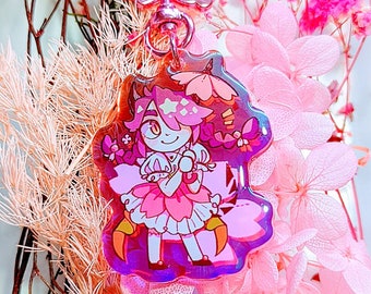 Irisierender Acryl Schlüsselanhänger - Magical Girl Helena (Original Charakter)
