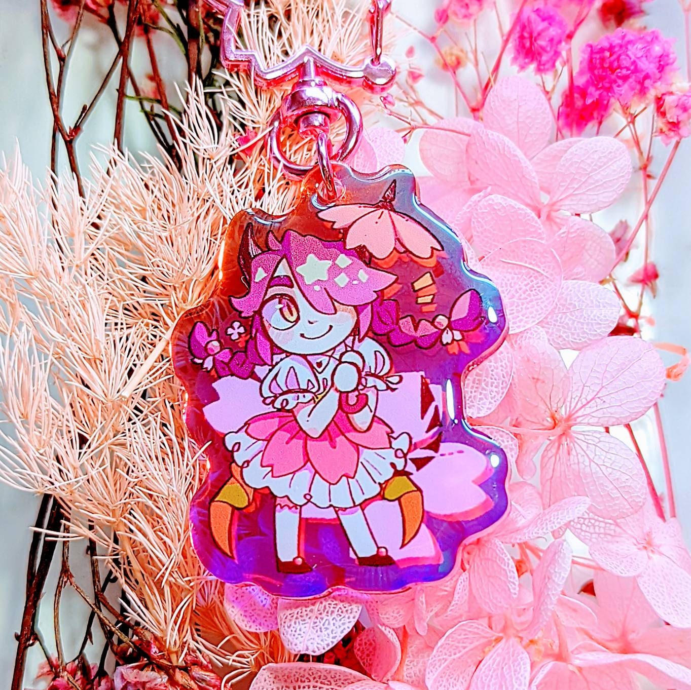 虹色アクリルキーホルダー 魔法少女ヘレナ（オリジナルキャラクター
