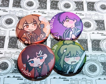 Matte Pinback Button / Fridge Magnet Set - (Not So) Tiny Asiyah (Malkuth, Yesod, Netzach, Hod)
