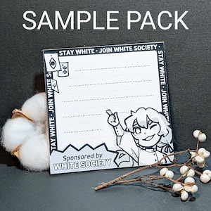 SAMPLE PACK Memopad - White Society (Hello Charlotte)