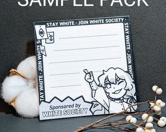 SAMPLE PACK Memopad - White Society (Hello Charlotte)