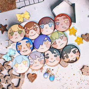 Matte Pinback Button / Fridge Magnet Set - Full Cookie Box (Library of Ruina)