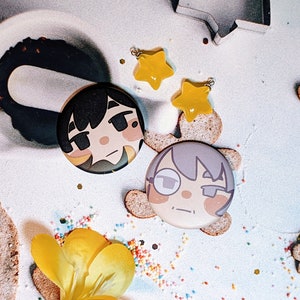 Matte Pinback Button / Fridge Magnet Set - Top Tray Cookies (Binah, Hokma)